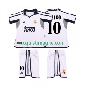 Divisa di Calcio Real Madrid FIGO 10 2001 Retro Bambino Prima 2002